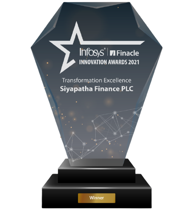Winner of the Transformation Excellence category at the Finacle Innovation Awards